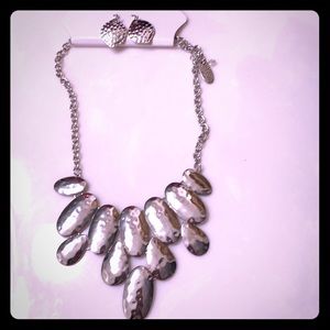 Silver Necklace and earring set